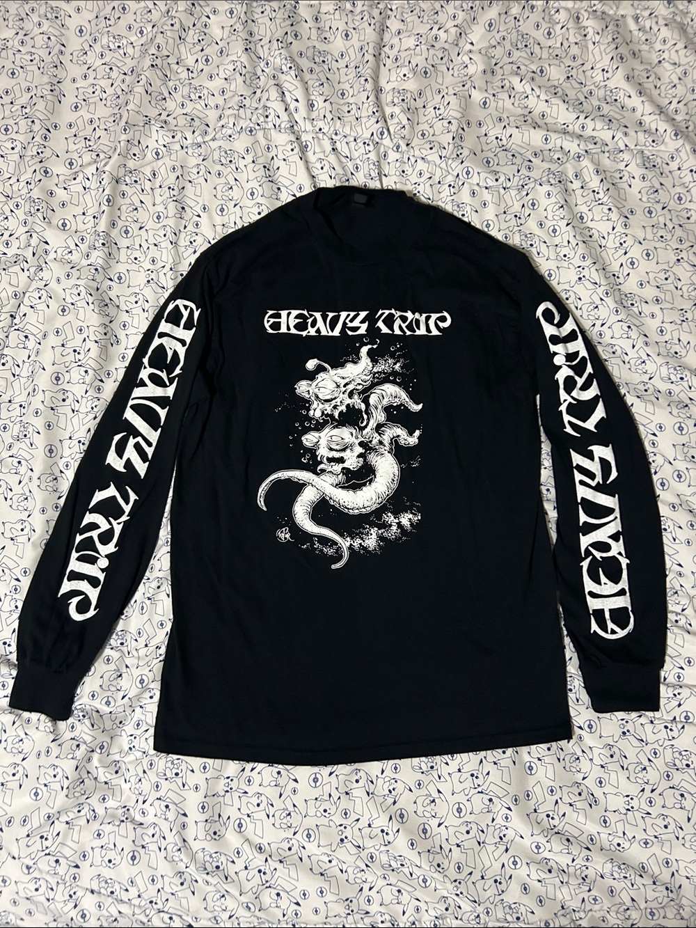 Black Long-Sleeve Graphic Tee